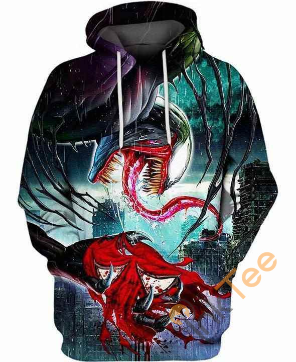 Venom Beat Spiderman Spidey Death Comic Hoodie 3D Print All Over