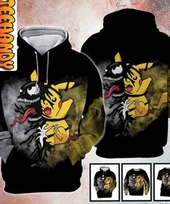 Venom Pikachu 3D Hoodie with Custom Design