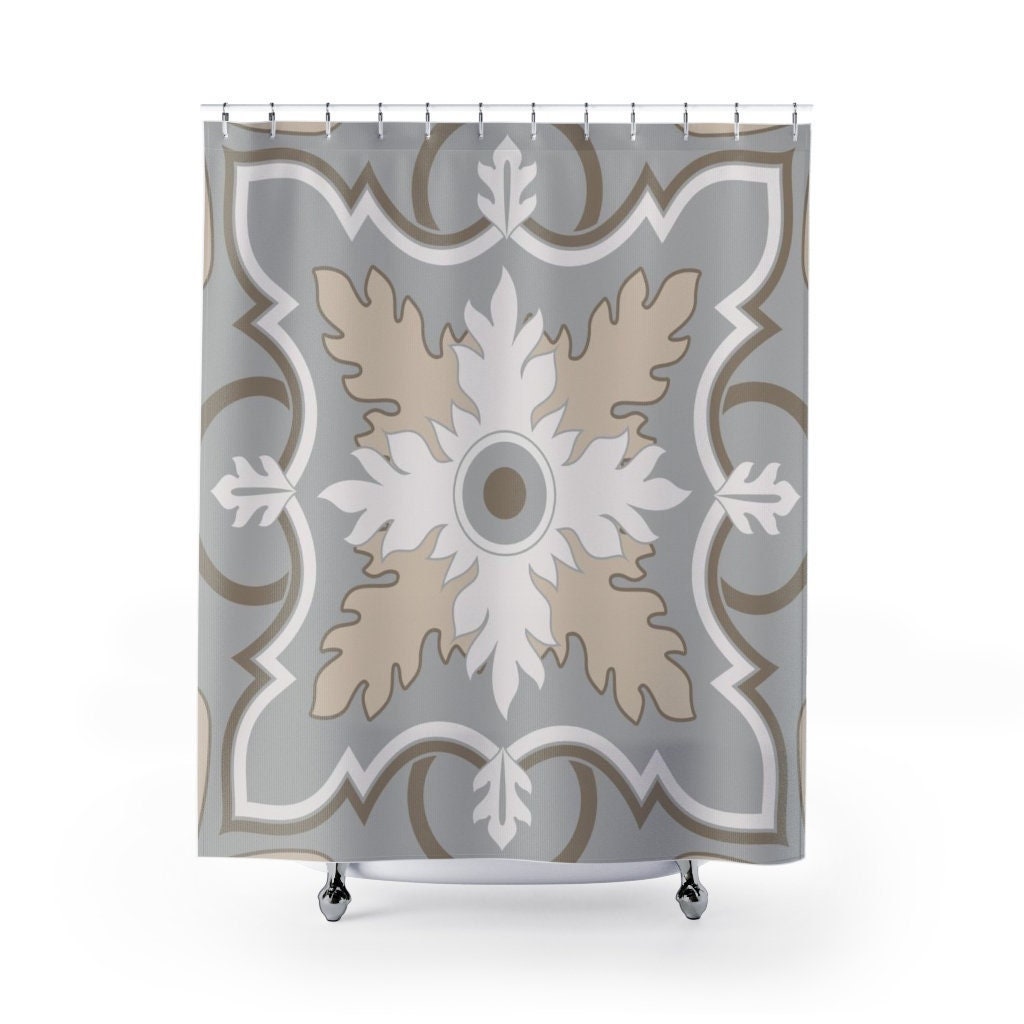 Vibrant Contemporary 71 x 71 inch Shower Curtain for College Dorm & Bathroom Decor - Bath Curtain Included