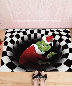 Vibrant Halloween Clown Optical Illusion Area Rug - Perfect for Dining and Living Room