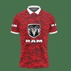 Vibrant Red 3D Printed Ram Trucks Nct-Ht Polo Shirt with Personalized All Over Print