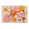 Vibrant Smiley Face Vortex Rug for Home Decor: Living Room, Bedroom with Retro 70s Look