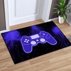 Vibrant Video Game Controller T-Shirt, Hoodie, and Crewneck Sweatshirt Area Rugs for Game Room Decor, Purple Jellyfish Printed Floor Mats