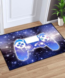 Video Game Area Rug - Dreamy Starry Sky Printed Carpets for Boys/Teens Bedroom/Living Room - Large Rug