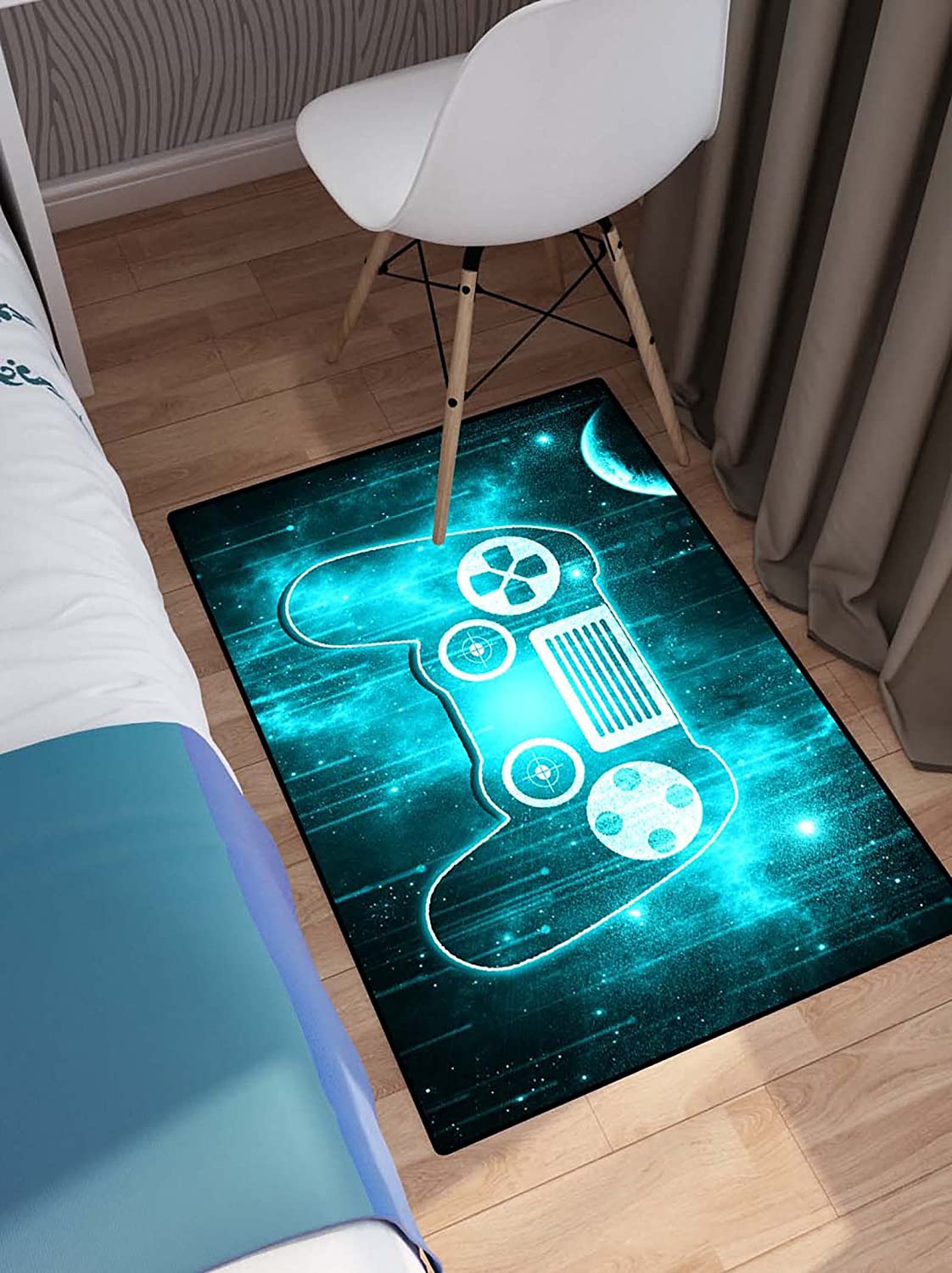 Video Game Area Rug - Home Decor Gamepad Controller Carpets for Boys Playroom/Bedroom - Large Rug - Image 2