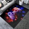 Video Game Controller Black Floor Area Rug for Boys' Room Decor