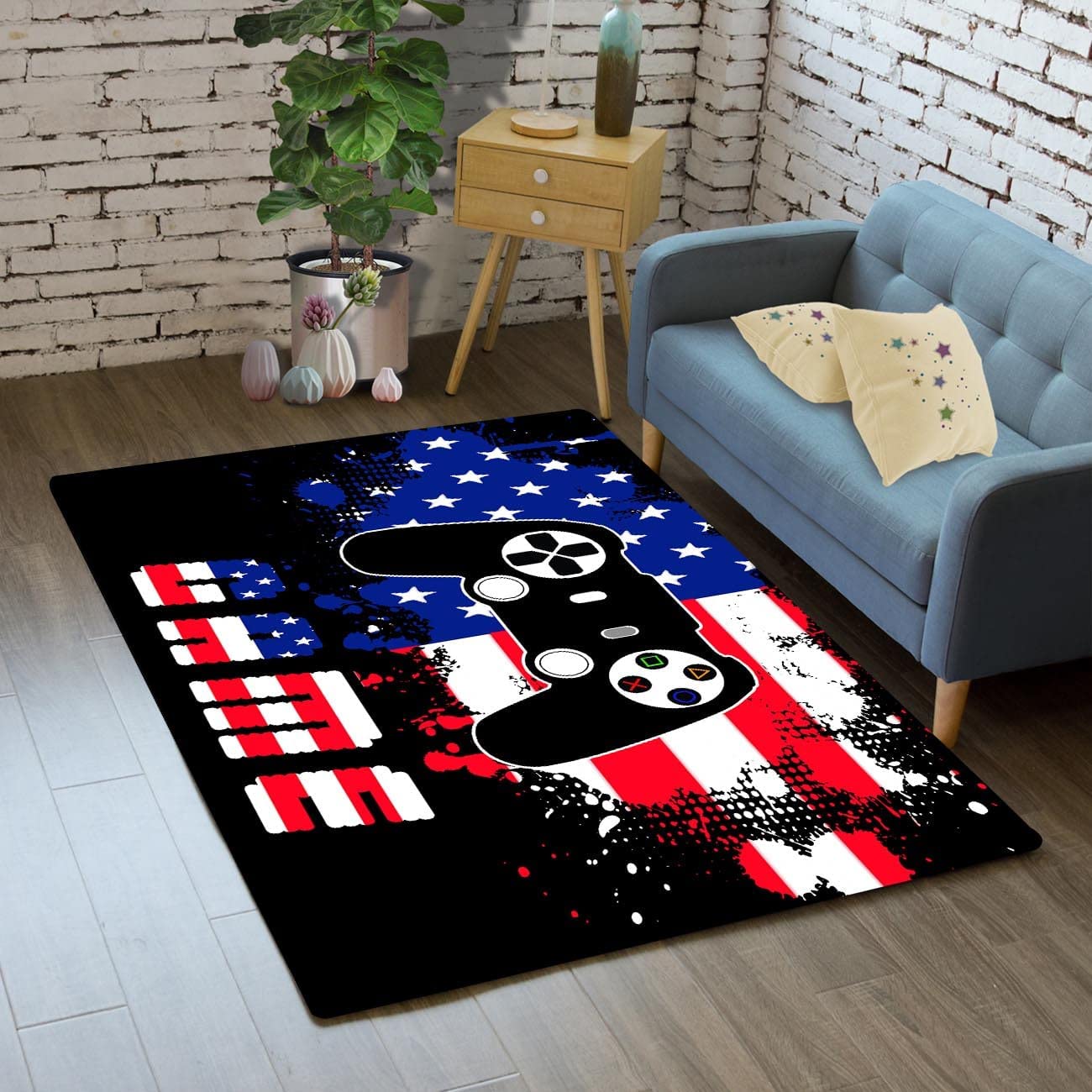 Video Game Controller Player Area Rug for Boys Bedroom or Living/Gaming Room - Image 2