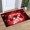 Video Game Rug - Large Red Gamepad Area Rugs for Boys Bedroom/Living Room