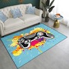 Video Game White and Gold Gamepad Rugs for Gamer Room - Bedroom or Living Room Floor Pads