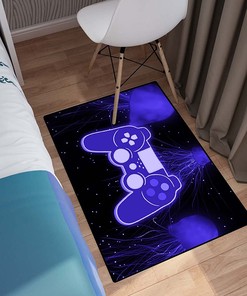 Video Gamepad Controller Design Area Rugs for Boys' Living Room, Playroom, and Bedroom Home Decor