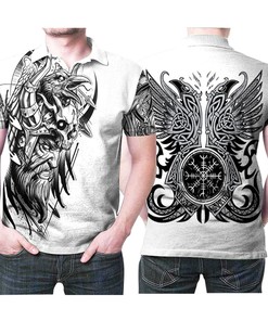 Viking Warrior King Stribe Tatoo America 3D All Over Print Polo Shirt with personalized design