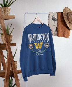 Vintage 1961 Husky University Of Washington Huskies Rose Bowl Football Crewneck Sweatshirt