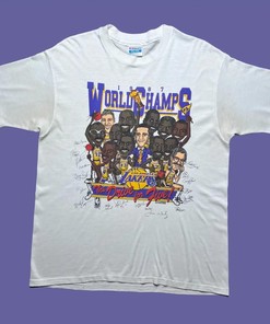 Vintage 1987 Los Angeles Lakers World Champ Sweatshirt Pullover Hoodie Reprinted Gift For Bna Fans