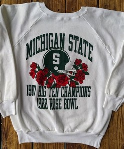 Vintage 1988 Michigan State Rose Bowl Sweatshirt, Michigan State Sweater, Vintage 90'S Shirt, Gift For Him Or Her
