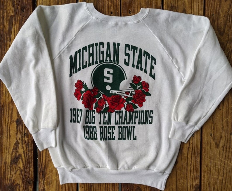 Vintage 1988 Michigan State Rose Bowl Sweatshirt, Michigan State Sweater, Vintage 90'S Shirt, Gift For Him Or Her