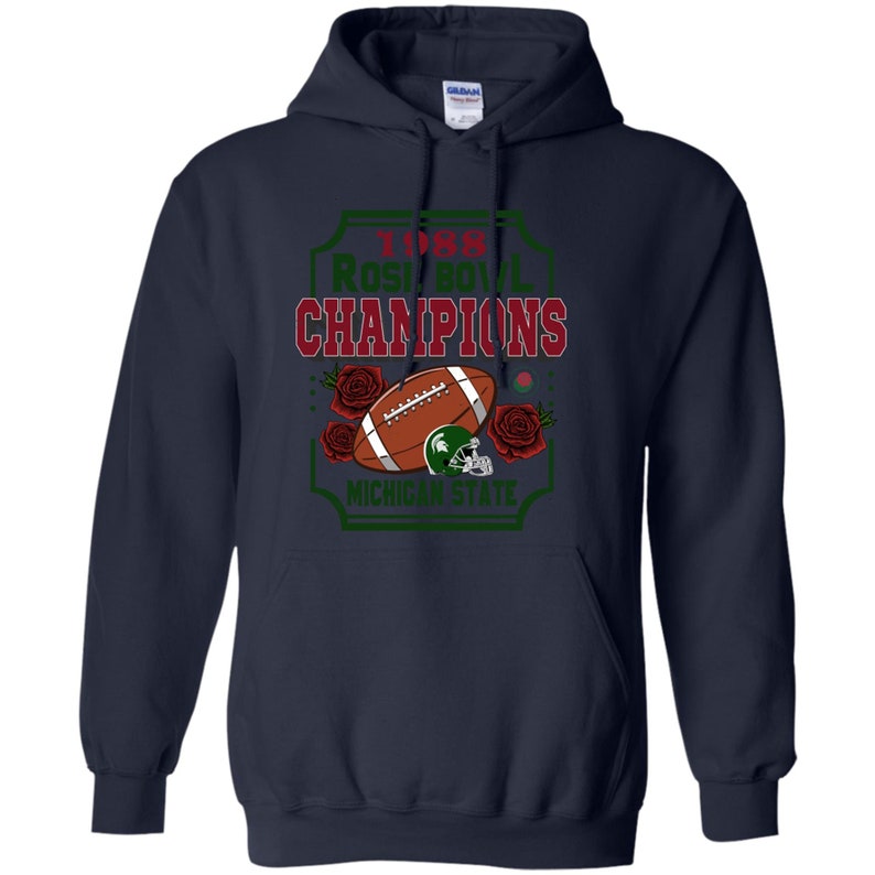 Vintage 1988 Rose Bowl Champions Michigan State Spartans Crewneck Sweatshirt Hoodie, Retro Msu Apparel - Image 4