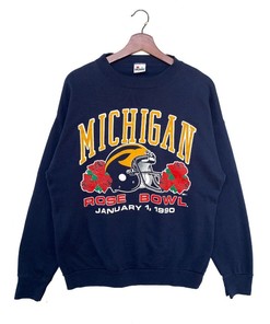 Vintage 1990 Michigan Wolverines Rose Bowl Sweatshirt, University Of Michigan Crewneck Shirt