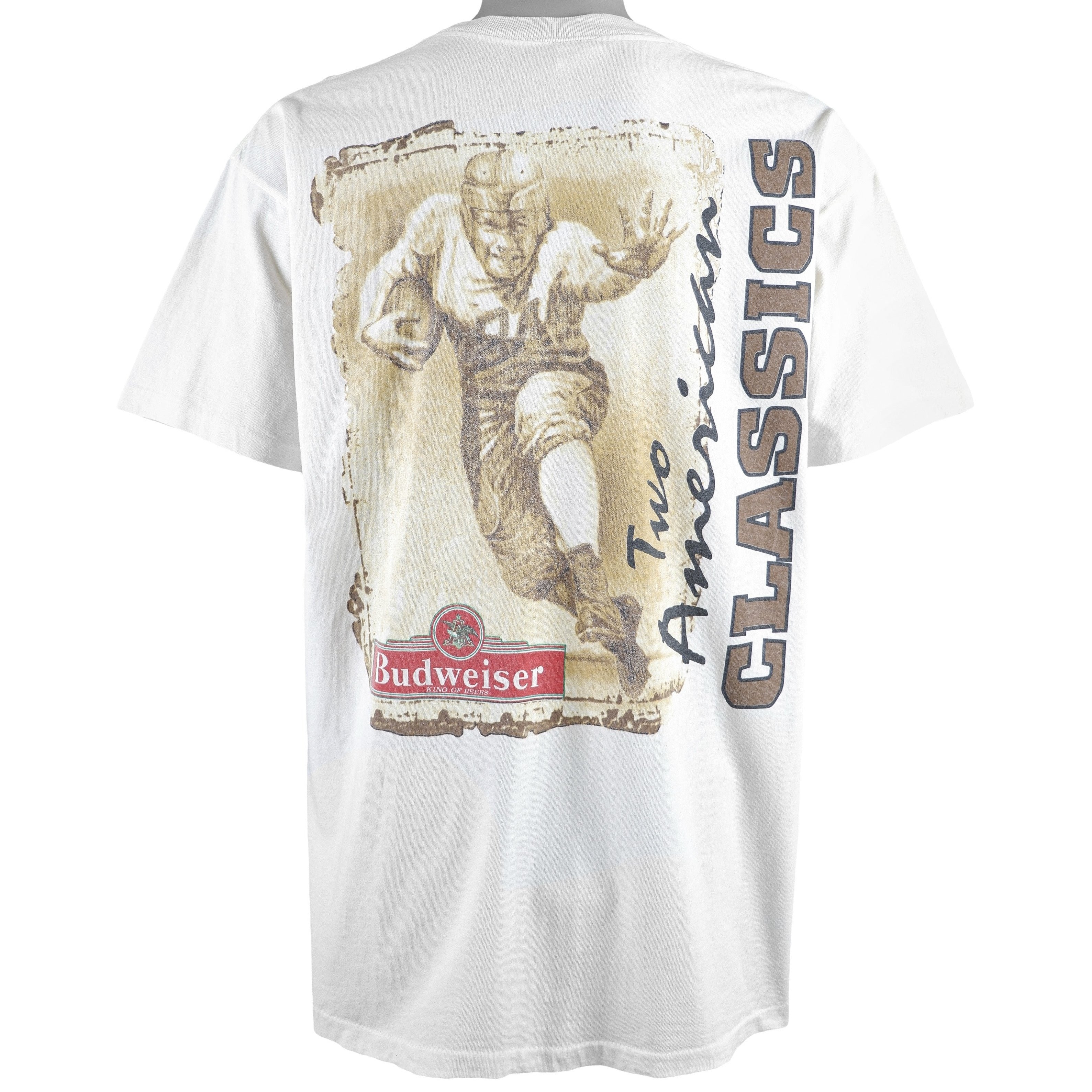 Vintage 1990S Bud Bowl Two American Classics Deadstock T-Shirt And Hoodie Sweatshirt Full Size Gifts For Fans