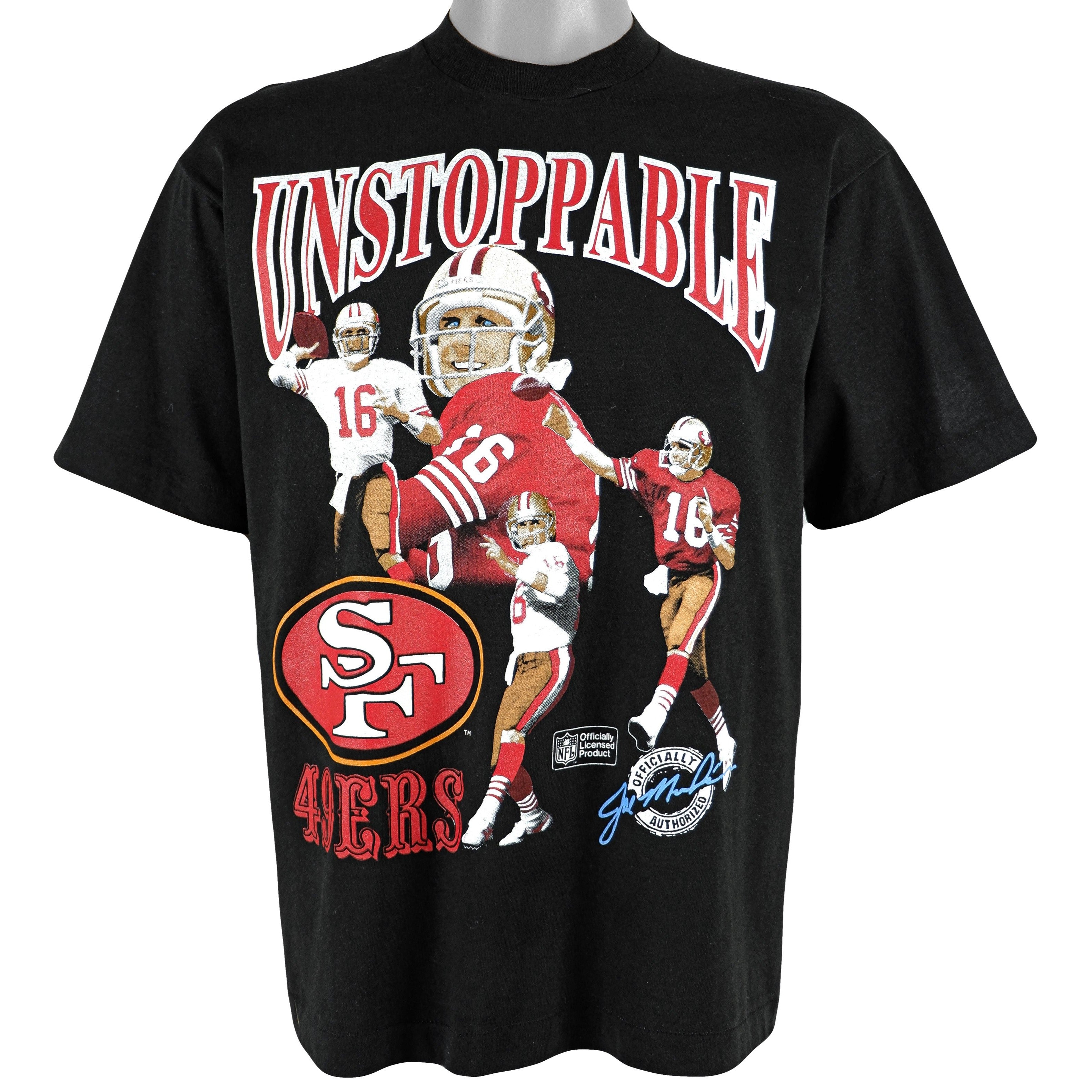 Vintage 1990S Nfl San Francisco 49Ers Joe Montana #16 T-Shirt And Hoodie Sweatshirt Full Size Gifts For Fans