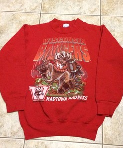 Vintage 1990s University of Wisconsin Badgers Sweatshirt, 90s Shirt - NCAA Fan Gift