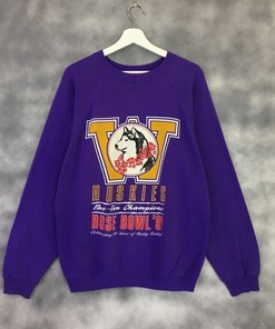 Vintage 1991 Washington Huskies Rose Bowl Sweatshirt, University Of Washington Huskies Rose Bowl’91 Sweater