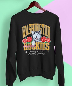 Vintage 1993 Husky University Of Washington Huskies Rose Bowl Football Crewneck Sweatshirt