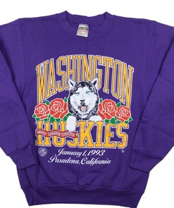Vintage 1993 Washington Huskies Football Rose Bowl Crewneck Sweatshirt, Ncaa Washington Shirts