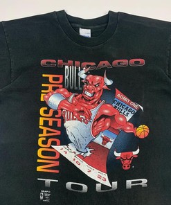 Vintage 1994 Chicago Bulls Preseason Tour Rare Sweatshirt Pullover Hoodie Reprinted Gift For Bna Fans