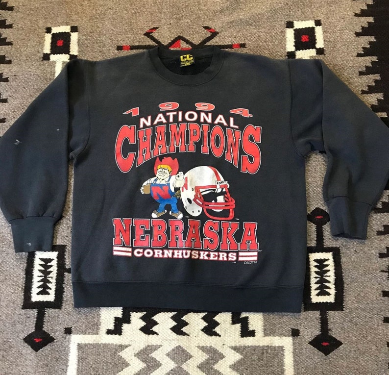 Vintage 1994 University Of Nebraska Huskers National Champs Sweatshirt, Nebraska Ncaa Football Championship Shirt