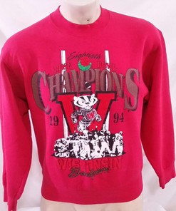 Vintage 1994 Wisconsin Badgers Rose Bowl Sweatshirt - NCAA College Game Day Gear