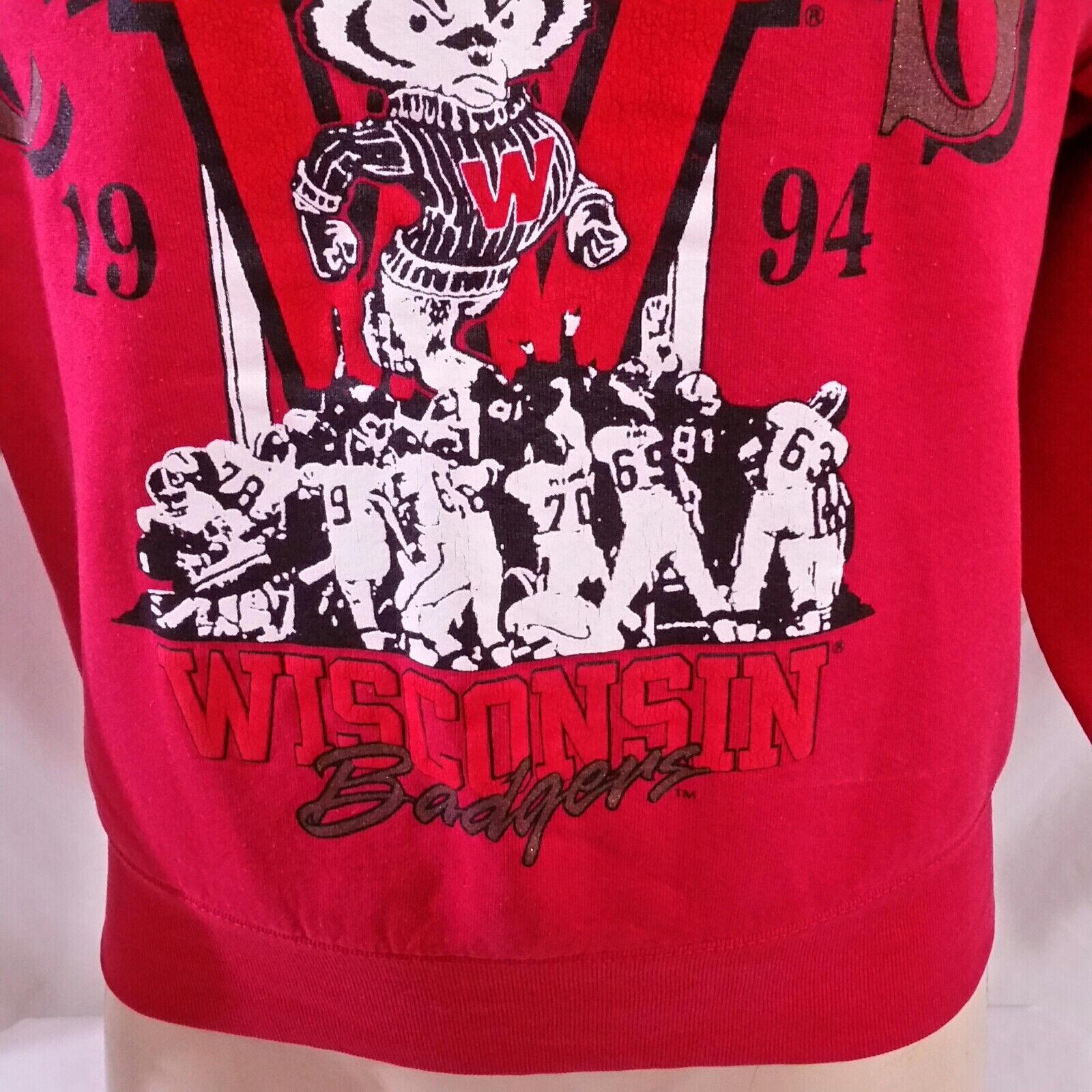 Vintage 1994 Wisconsin Badgers Rose Bowl Sweatshirt - NCAA College Game Day Gear - Image 3