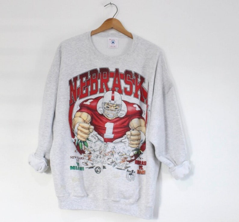 Vintage 1995 University Of Nebraska Cornhuskers Huskers Sweatshirt, Nebraska Sweater