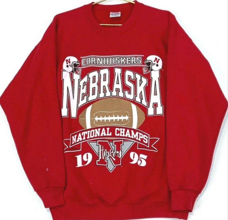 Vintage 1995 University Of Nebraska Huskers National Champs Sweatshirt