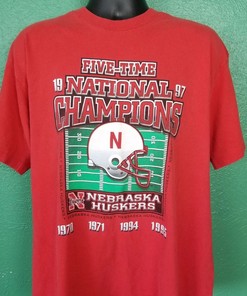 Vintage 1997 University Of Nebraska Huskers National Champs Shirt, University Of Nebraska Ncaa Football Champions Tshirt