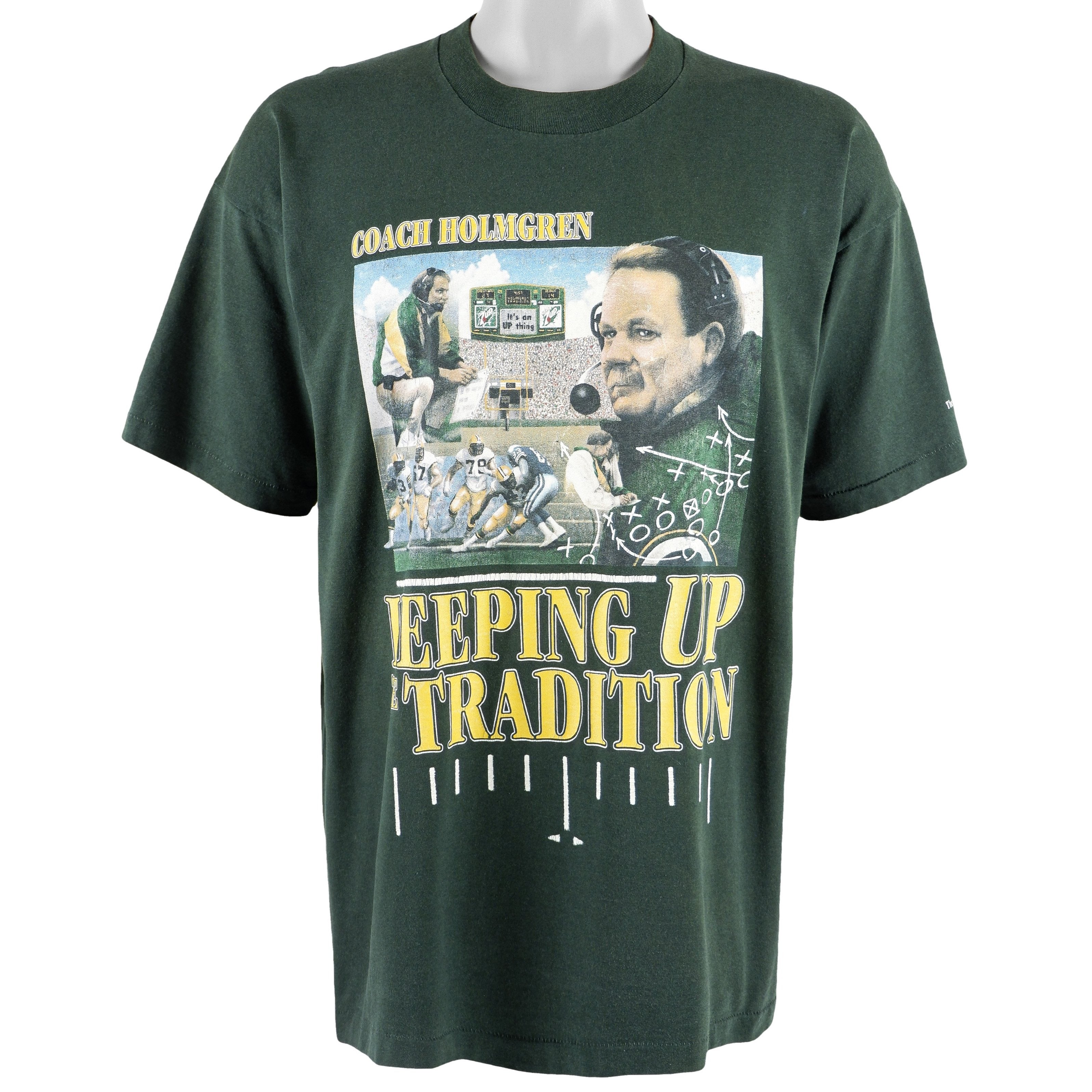 Vintage 1998 Nfl Green Bay Packers Coach Holmgren Deadstock T-Shirt And Hoodie Sweatshirt Full Size Gifts For Fans