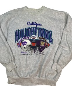 Vintage 1999 Washington Huskies Kansas State Holiday Bowl Crewneck Sweatshirt, Ncaa Washington Shirts