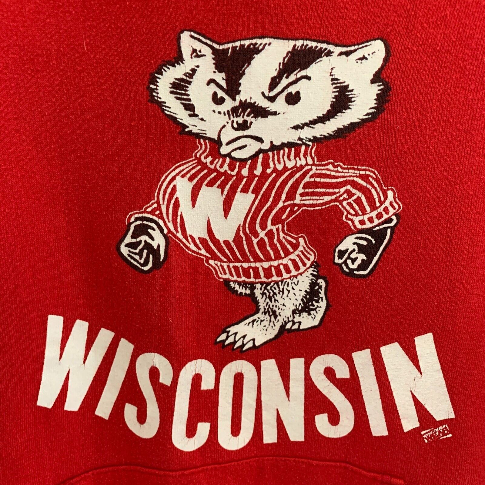 Vintage 70s 80s Wisconsin Badgers Red Sportswear Sweatshirt, Hoodie, Crewneck - Football Team - Image 2