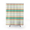 Vintage 70s Vibe Shower Curtain for Bold Bathroom Style, 71 x 71 inch Curtain