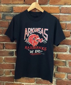 Vintage 80S Arkansas Razorbacks We Bad T-Shirt Hoodie Sweater, Fan Gift