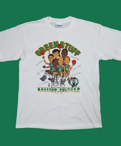 Vintage 80'S Boston Celtics Players Line Up Center T-Shirt Sweatshirt Pullover Hoodie Gift For Boston Celtics Fans