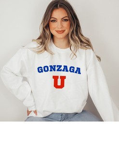 Vintage 80S Gonzaga University Sweatshirt, Gonzaga University Shirt,  Gonzaga Bulldogs