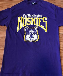 Vintage 80'S University Of Washington Huskies T-Shirt,  Huskies Sweatshirt, T-Shirt, Hoodie