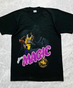 Vintage 90S Bna Magic Johnson Los Angeles Lakers T Shirt Hoodie Sweatshirt Gift For Fans