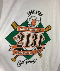 Vintage 90S Cal Ripken Jr Ironman T-Shirt, Baltimore Orioles, Size Large