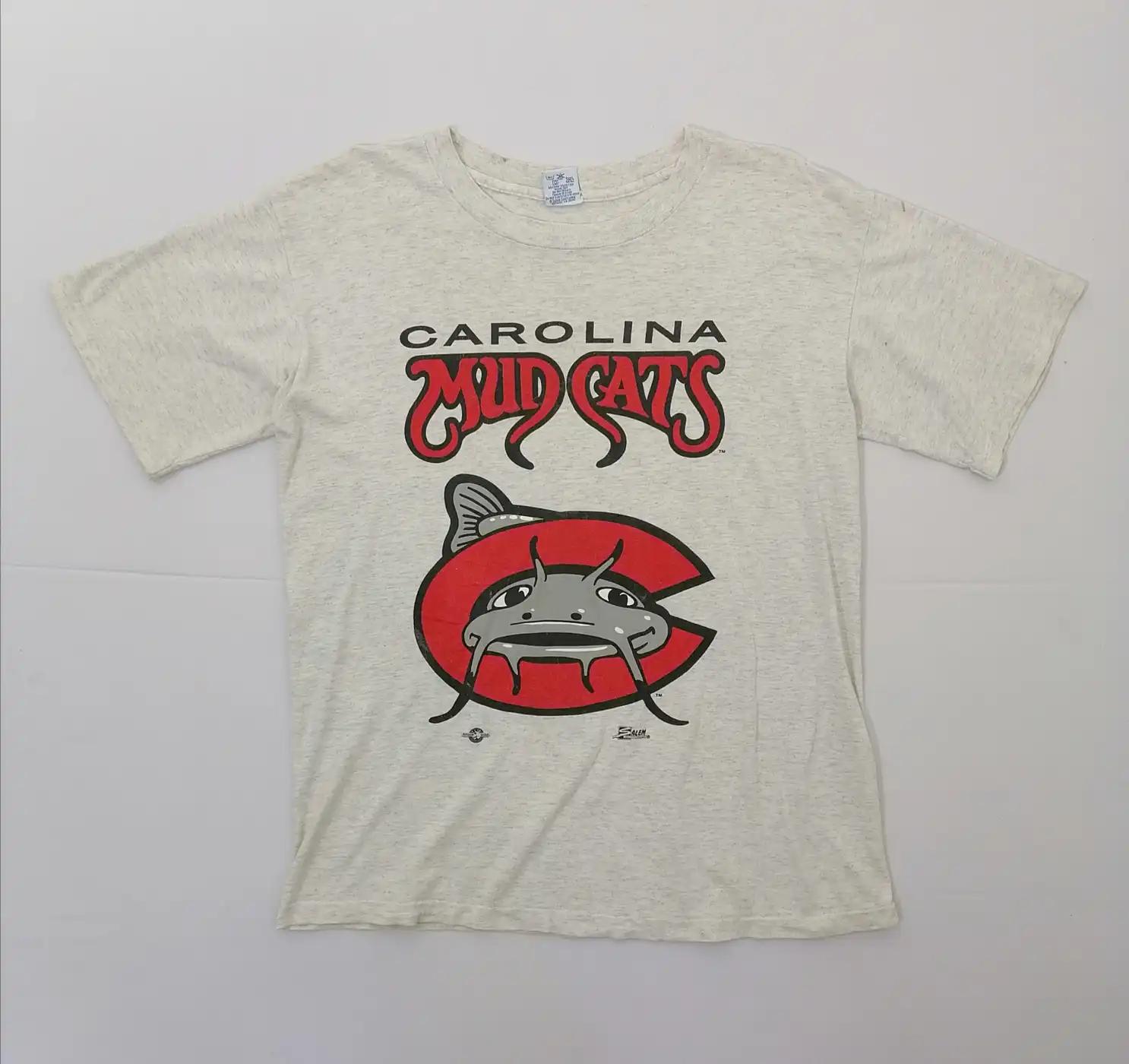 Vintage 90S Carolina Mud Cats T-Shirt Sweatshirt Pullover Hoodie Reprinted