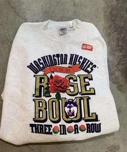 Vintage 90S Deadstock Washington Huskies Sweatshirt, Uw Basketball Hoodie College Student Gifts