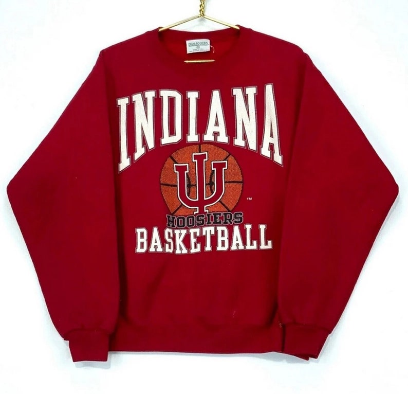 Vintage 90S Indiana Hoosiers Basketball Crewneck Sweatshirt, Unisex T-Shirt, Unisex Hoodie