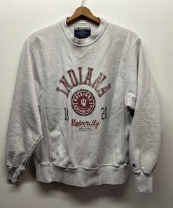 Vintage 90S Indiana Hoosiers Reverse Weave Champion Sweatshirt Crewneck Iu, College Student Gift