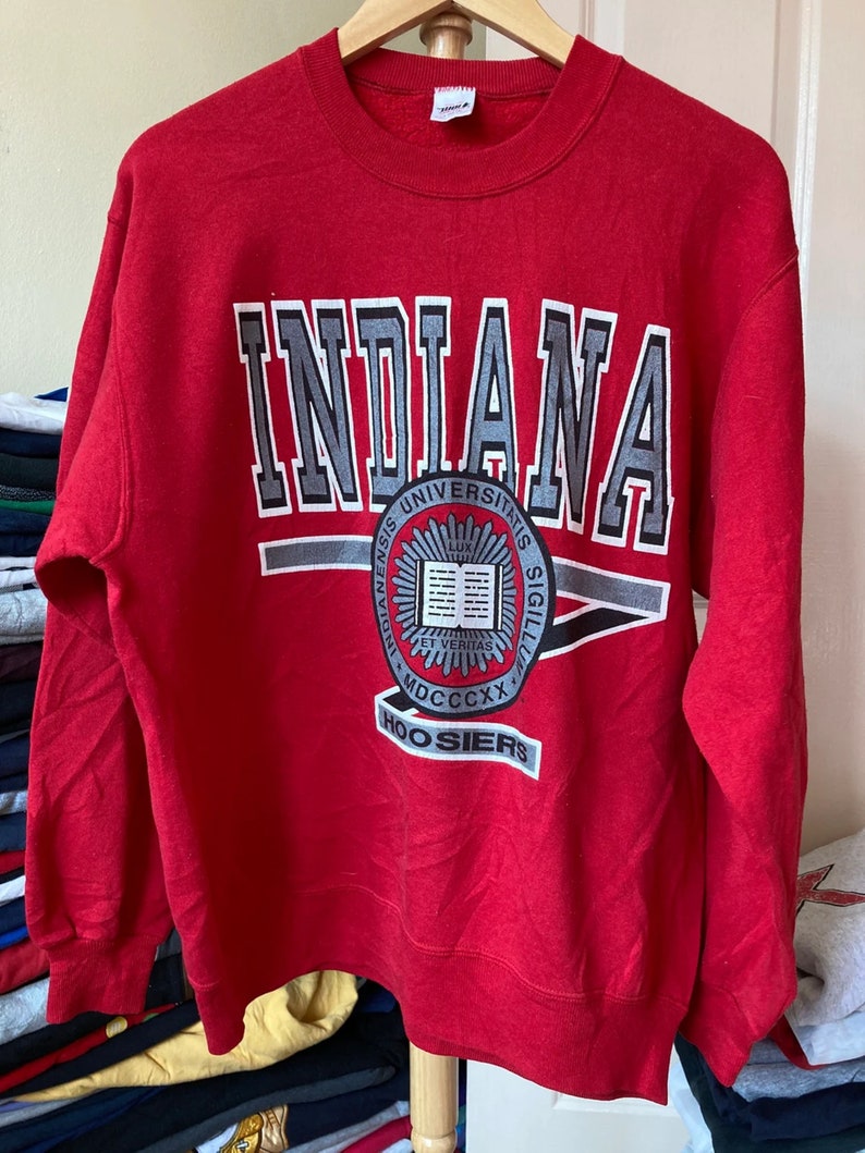 Vintage 90S Indiana University Sweatshirt Indiana Crewneck University Indiana Hoosiers