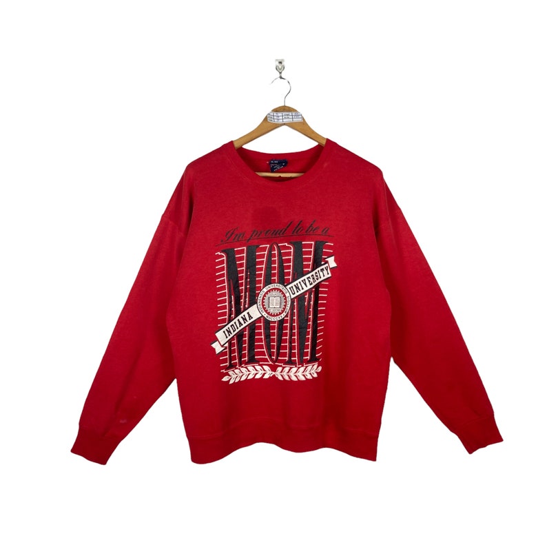 Vintage 90S Indiana University Sweatshirt Jansport Iu Indiana University Mom Pullover Crewneck